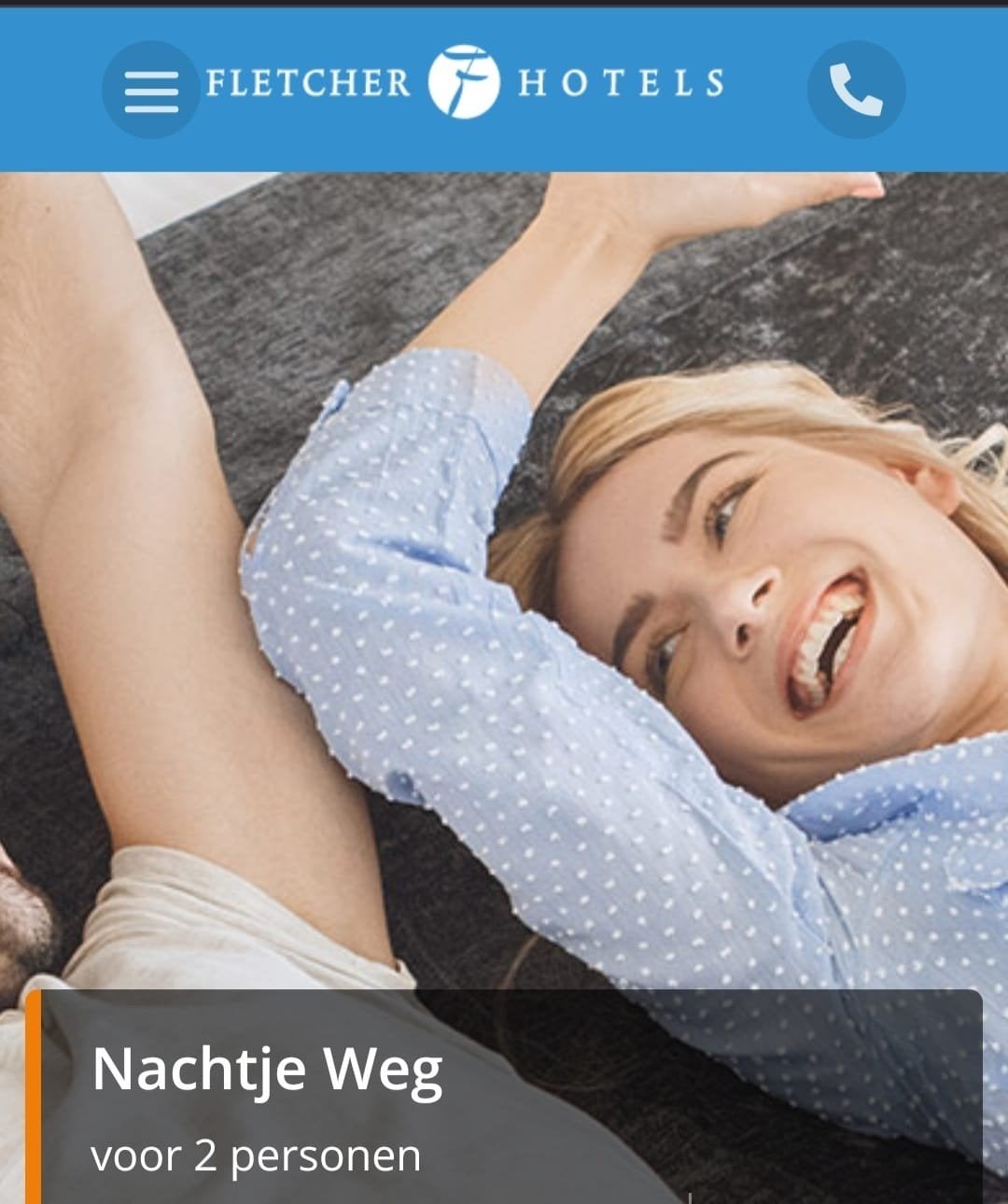 Fletcher overnachting voor 2 personen, Twee personen, 1 overnachting