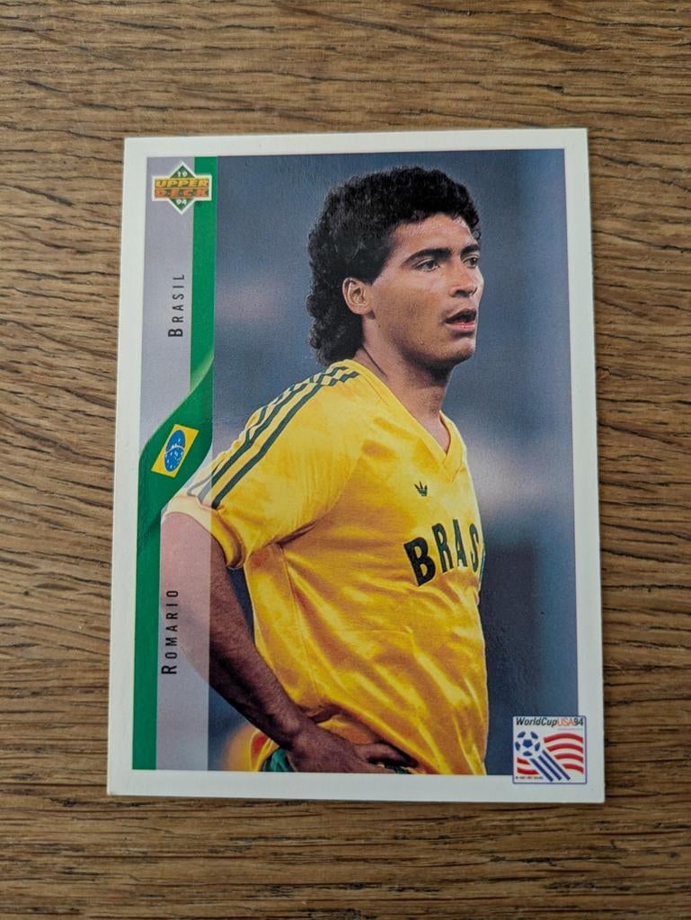 Upper Deck WorldCup USA 94 Romario voetbalkaartje, Ophalen of Verzenden, Zo goed als nieuw, Buitenlandse clubs, Spelerskaart