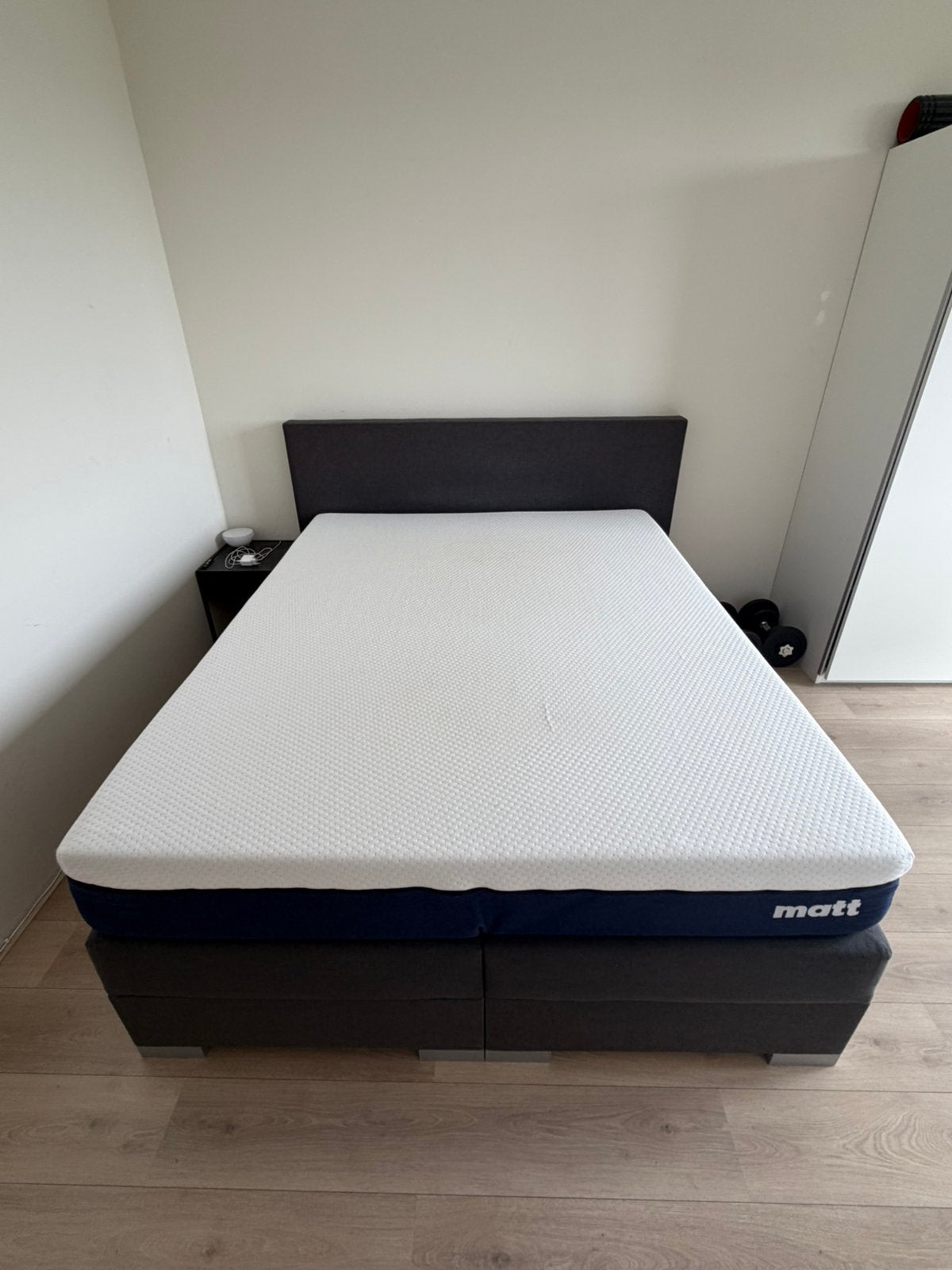 Boxsping 160 x 200 cm met bergruimte + Matt Matras, Huis en Inrichting, Slaapkamer | Boxsprings, Ophalen, Zo goed als nieuw, Tweepersoons