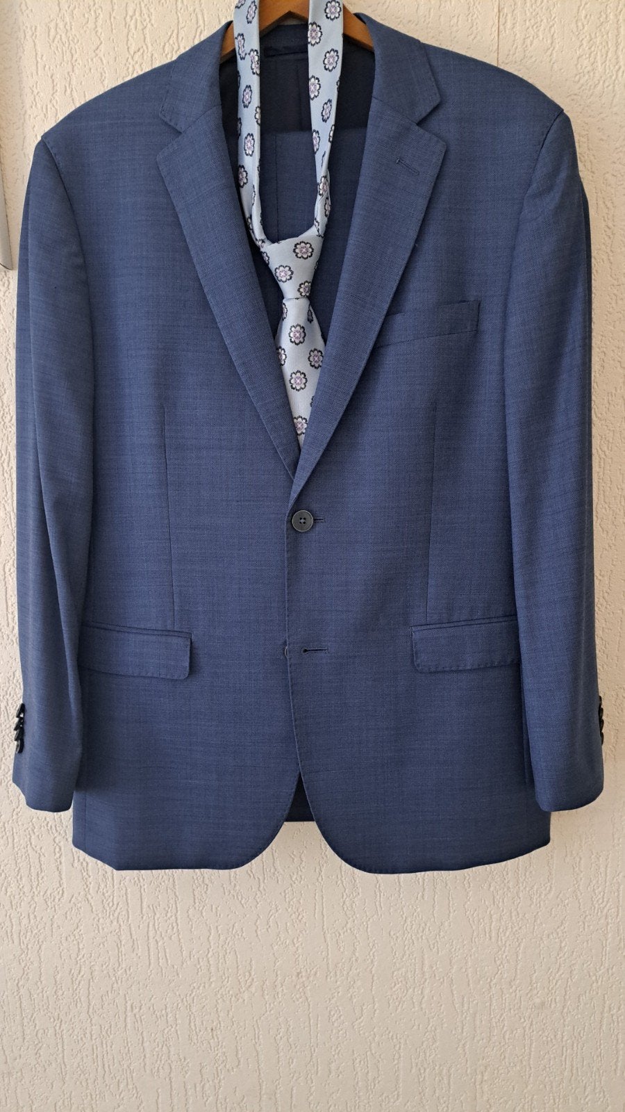 Jac Hensen Modern Fit Pak - Blauw, Maat 48, Kleding | Heren, Ophalen, Zo goed als nieuw, Jac Hensen, Maat 48/50 (M)
