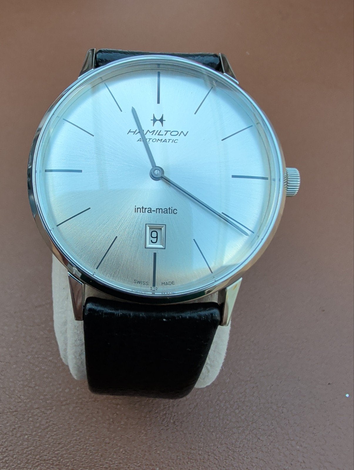 Hamilton intra matic plus Porsche Link Calibre 16 chronograp, Sieraden, Tassen en Uiterlijk, Ophalen of Verzenden, Nieuw, Leer