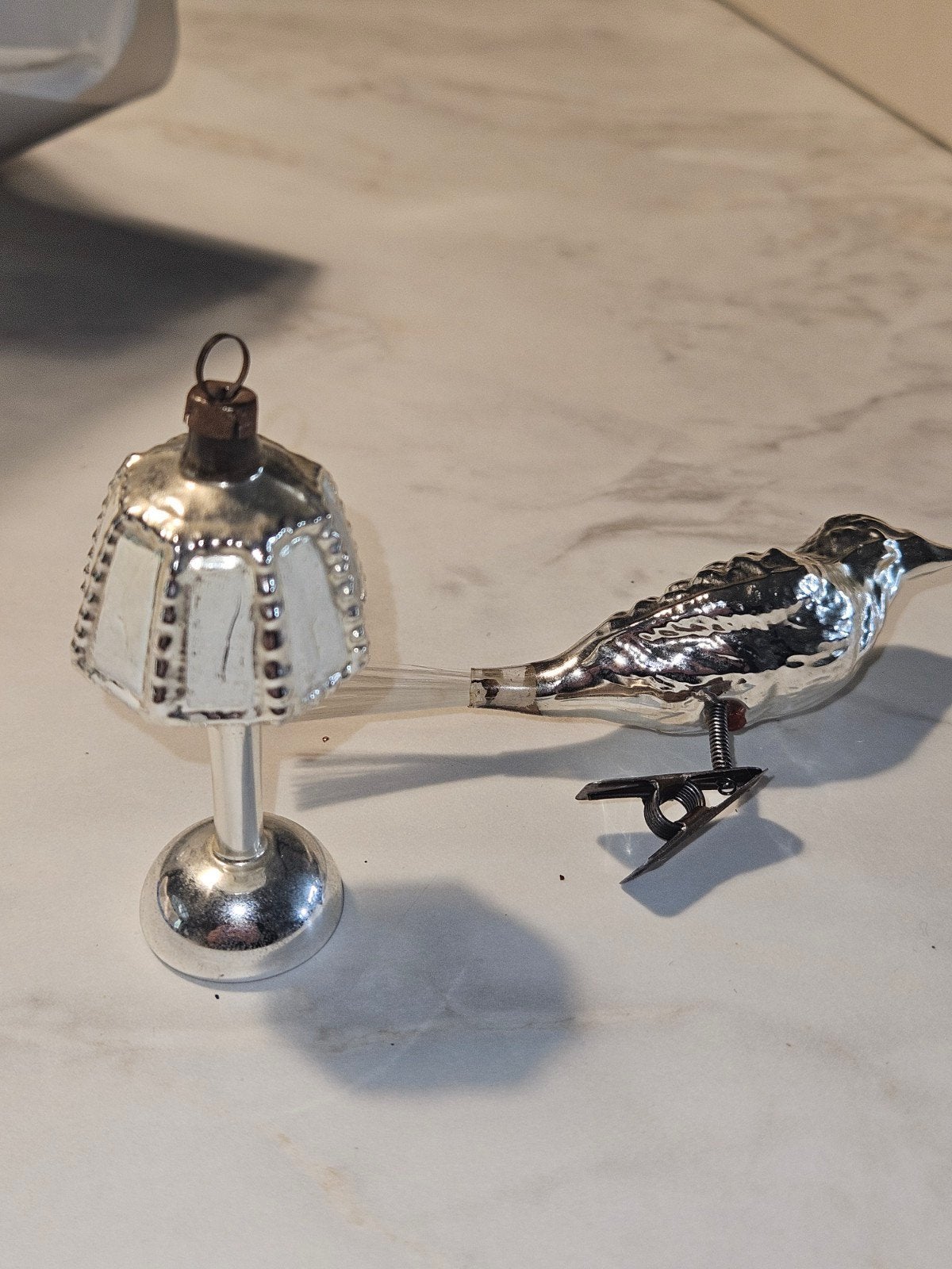 vogel en lamp kerstbal ornamnent, Diversen, Ophalen of Verzenden