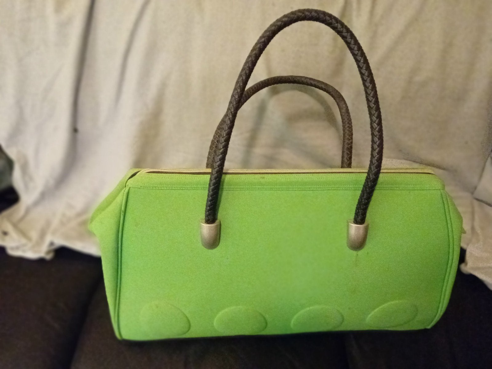 LEUKE GROTE GROENE TAS MET BINNENZAKKEN LEUK VOOR VAKANTIE, 30 cm of meer, Ophalen of Verzenden, Zo goed als nieuw, 60 tot 80 cm