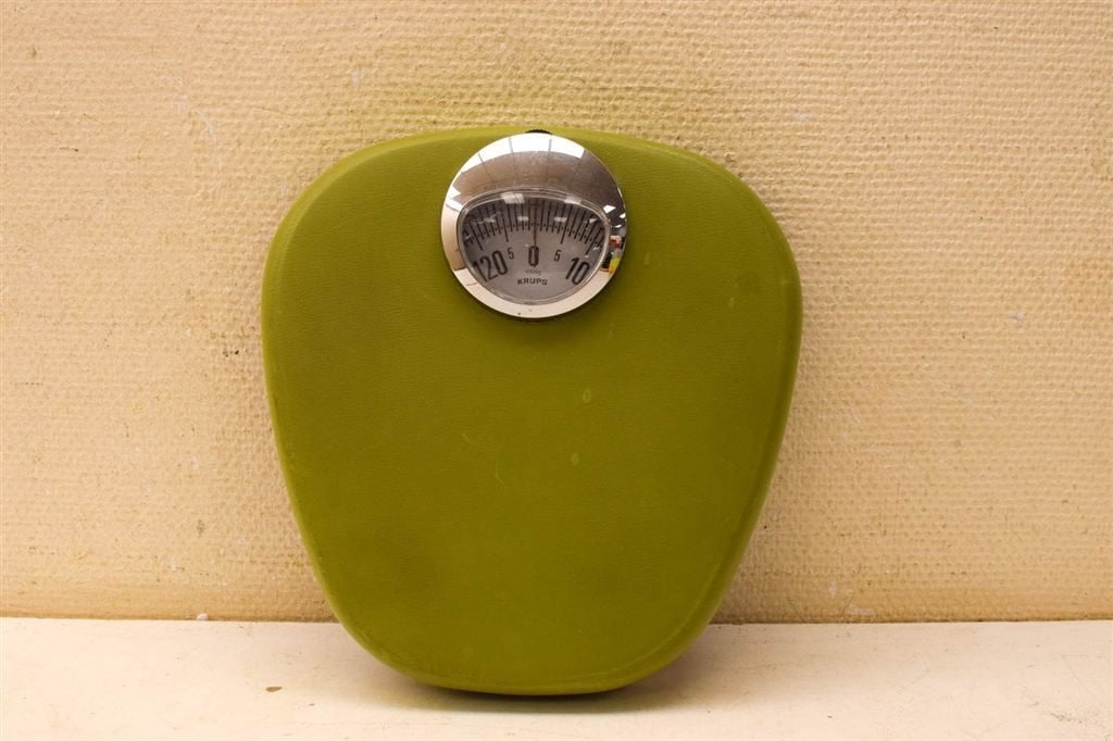 Vintage Krups personenweegschaal 51101, 1 tot 500 gram, Ophalen of Verzenden, Personenweegschaal, Gebruikt