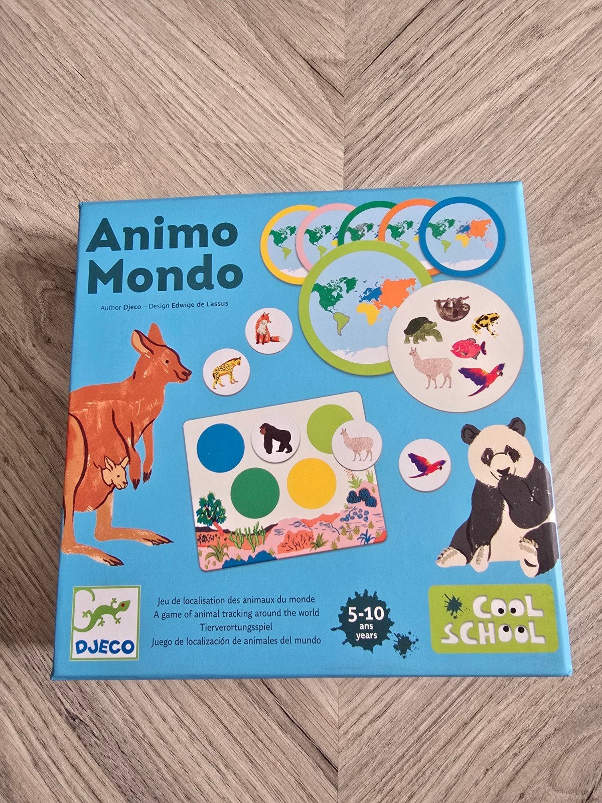 Spel Djeco Animo Mondo - Dieren van de Wereld, Ophalen of Verzenden, Zo goed als nieuw