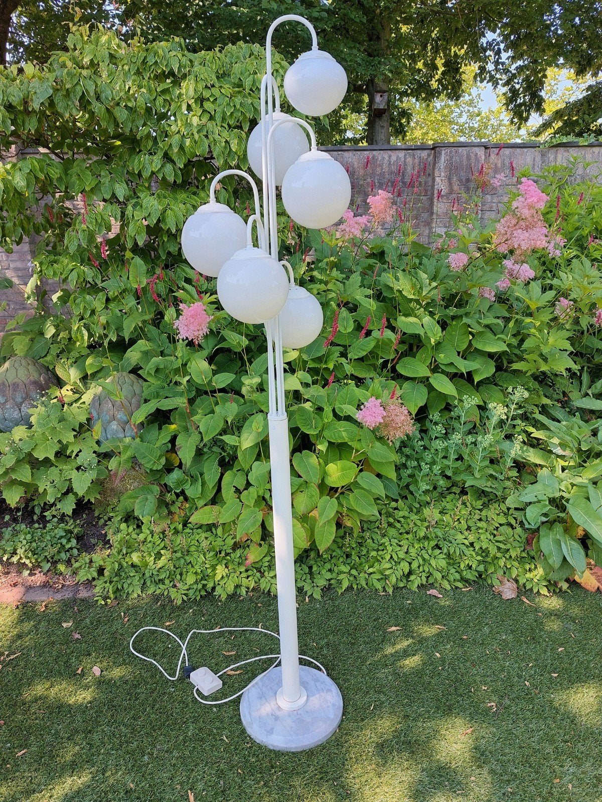 Lamp jaren 70's Vintage met marmer voet, Huis en Inrichting, Ophalen, 150 tot 200 cm