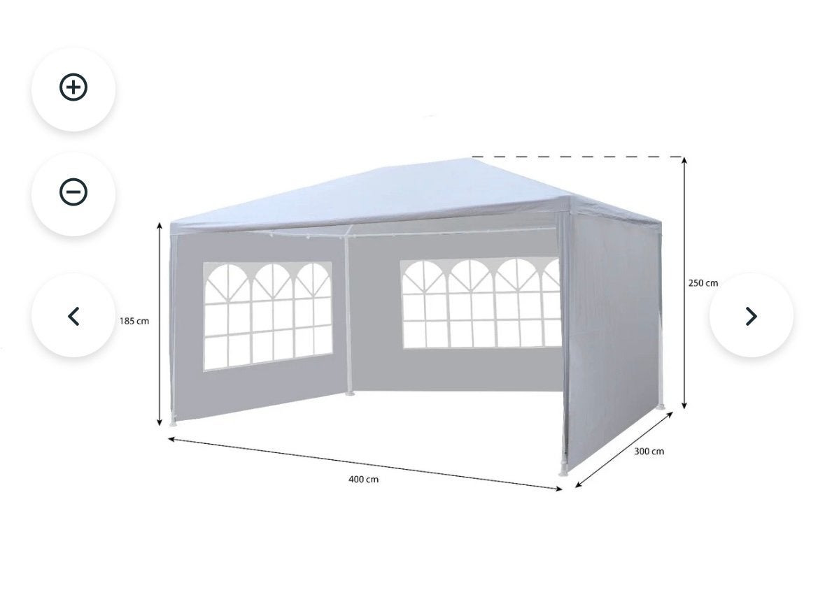 Partytent wit, Ophalen, Opvouwbaar, Partytent, Zo goed als nieuw