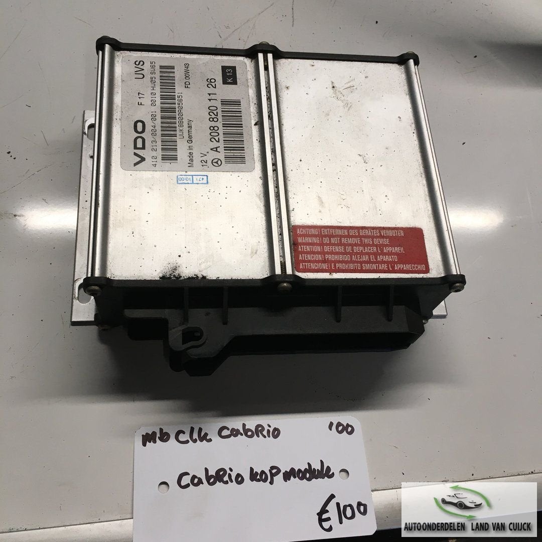Mercedes CLK  Cabrio   2000   Cabriokap Module A208 820 1126, Auto-onderdelen, Gebruikt, -, -, Ophalen of Verzenden