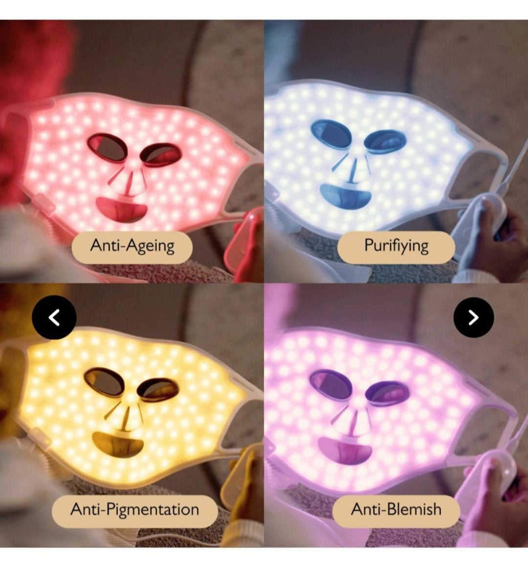 Silk'n LED Face Mask 100 - Anti-Aging & Huidverbetering, Ophalen of Verzenden, Zo goed als nieuw, Gehele gezicht, Verzorging