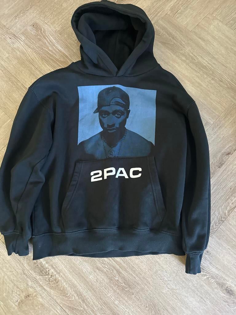 2PAC Hoodie Zwart - Family Tree Print maat 152, Kleding | Heren, Ophalen of Verzenden, Zo goed als nieuw, Overige maten, Zwart