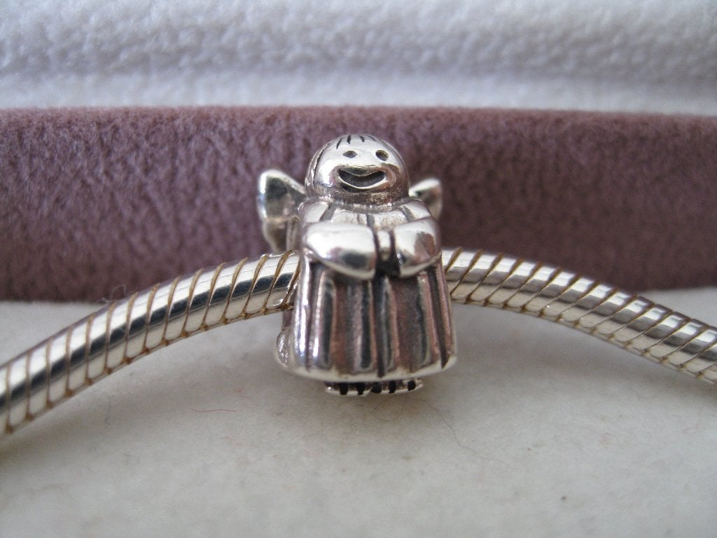 Pandora Bedel engel, Sieraden, Tassen en Uiterlijk, Bedels, Verzenden, Zo goed als nieuw, Zilver, Pandora