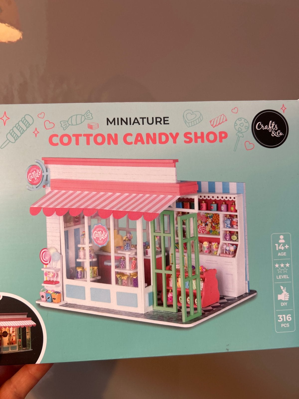 Miniatuur Cotton Candy Shop Knutselset DIY Crafts & Co, Overige thema's, Nieuw, Meerkleurig, Overige merken