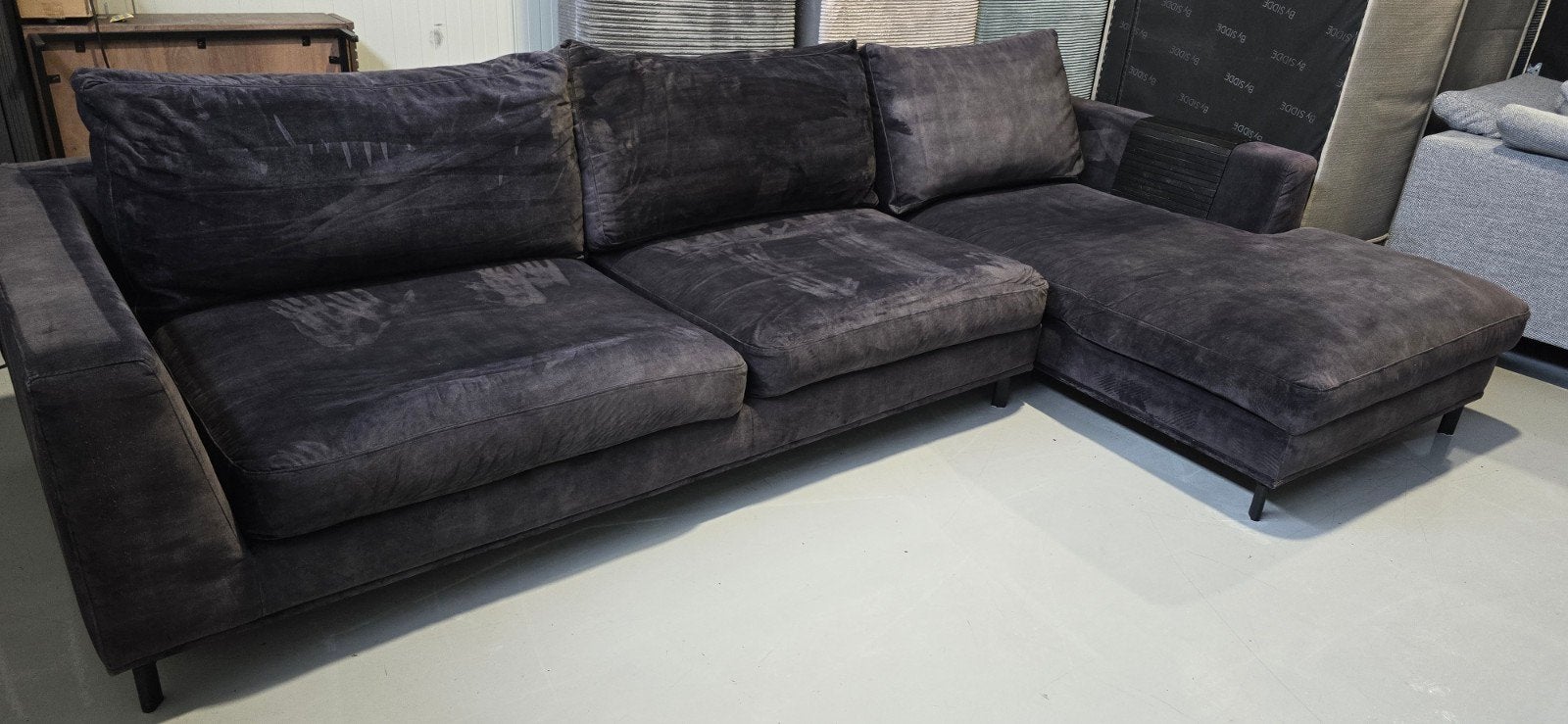 Hoekbank Carmen Room 108 Antraciet - Extra Breed & Diep, Modern, Comfortabel, Gebruikt, Onbekend, Ophalen of Verzenden