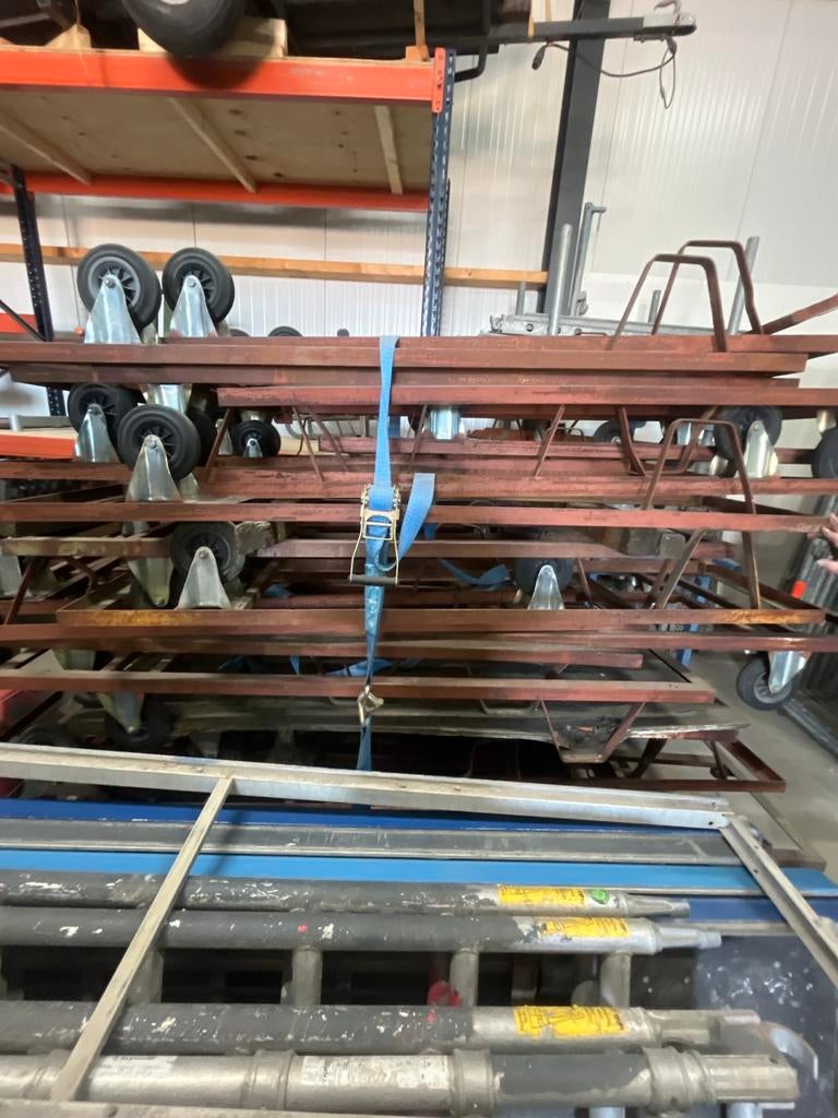 20 Veilingkarren/industrielentafel onderstel, Motoren, Accessoires | Overige, Ophalen