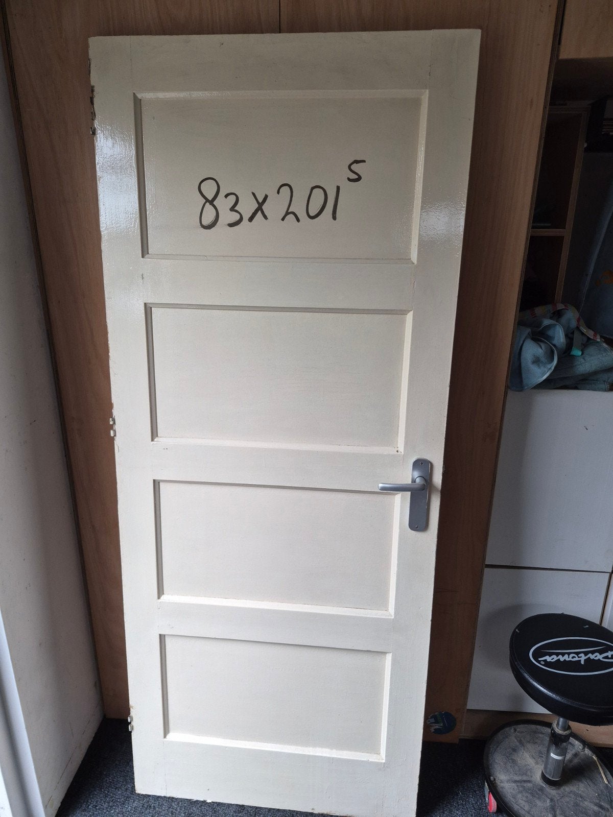 4 nette klassieke houten 4-vlaks paneeldeuren, Ophalen, Gebruikt, 80 tot 100 cm, Binnendeur