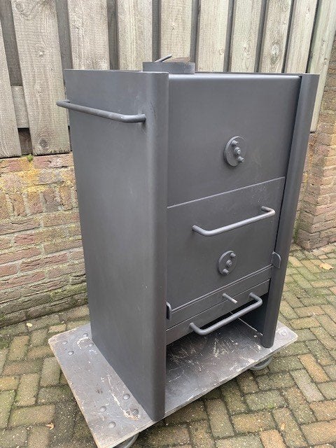 Harrie Leenders houtkachel, 12 kw !!, Ophalen, Houtkachel, Zo goed als nieuw, Vrijstaand