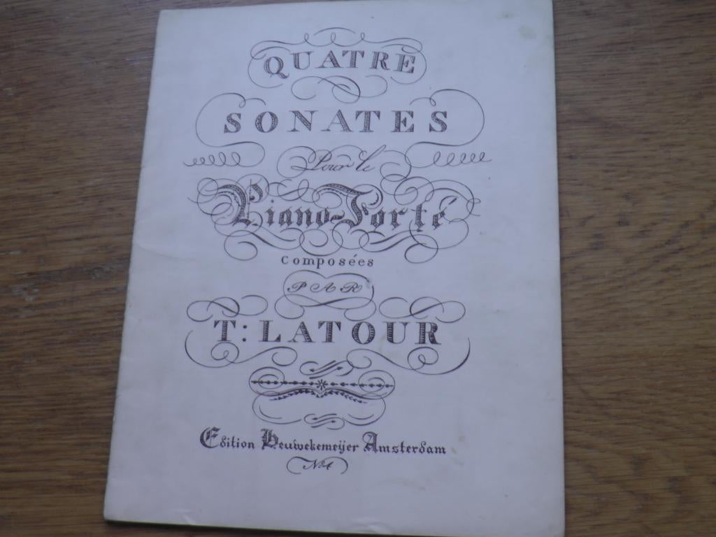 T.latour -quatre sonates - piano, Gebruikt, Klassiek, Ophalen of Verzenden, Artiest of Componist