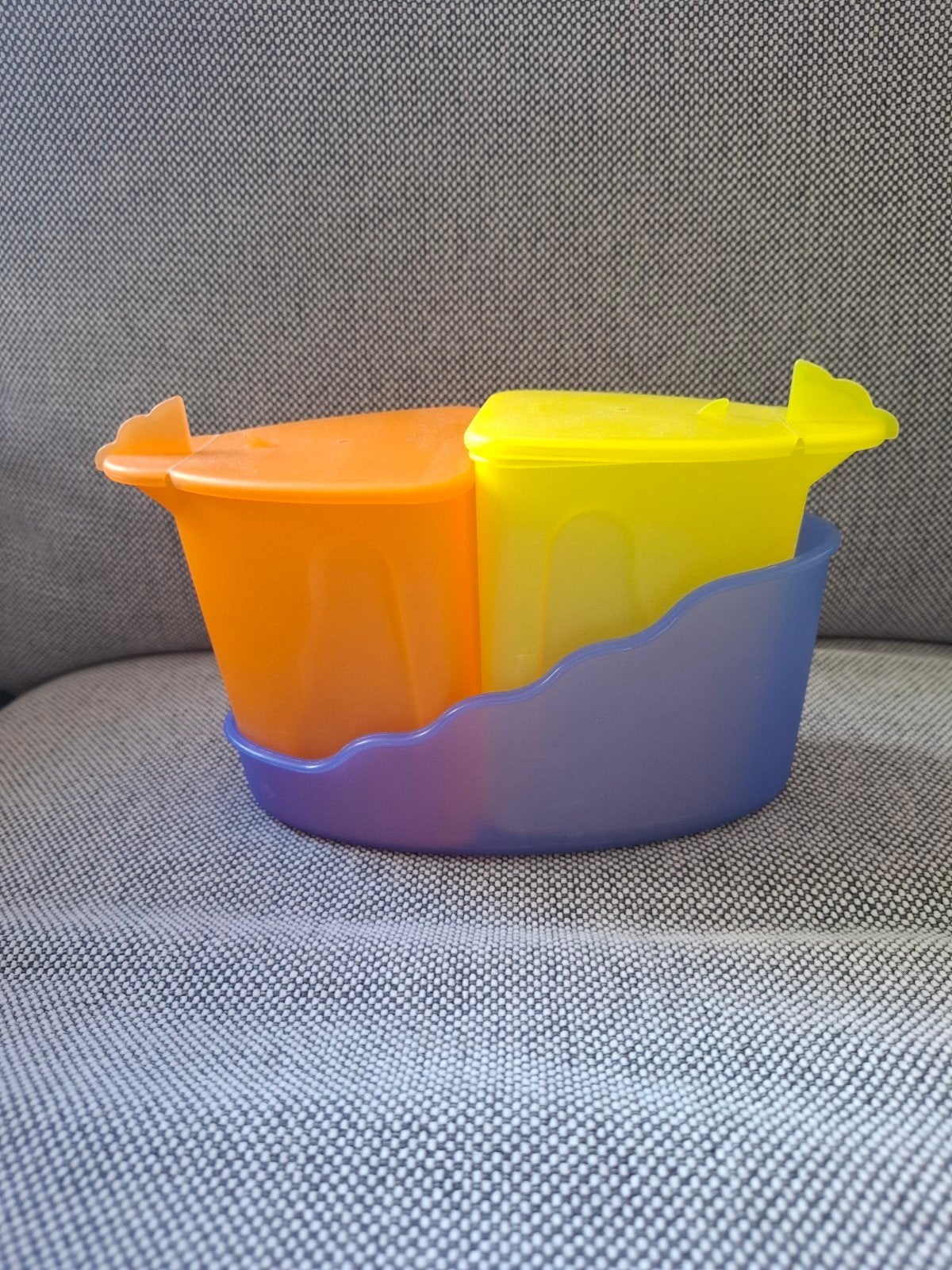 Tupperware setje suiker, melk, hagelslag, Gebruikt, Blauw, Met tuit/dop, Overige typen