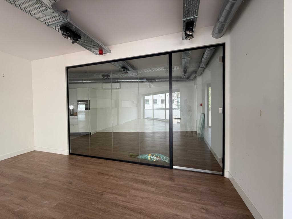 Glazen systeemwand Intermontage - direct beschikbaar, Ophalen, Gebruikt, Overige typen, 160 cm of meer