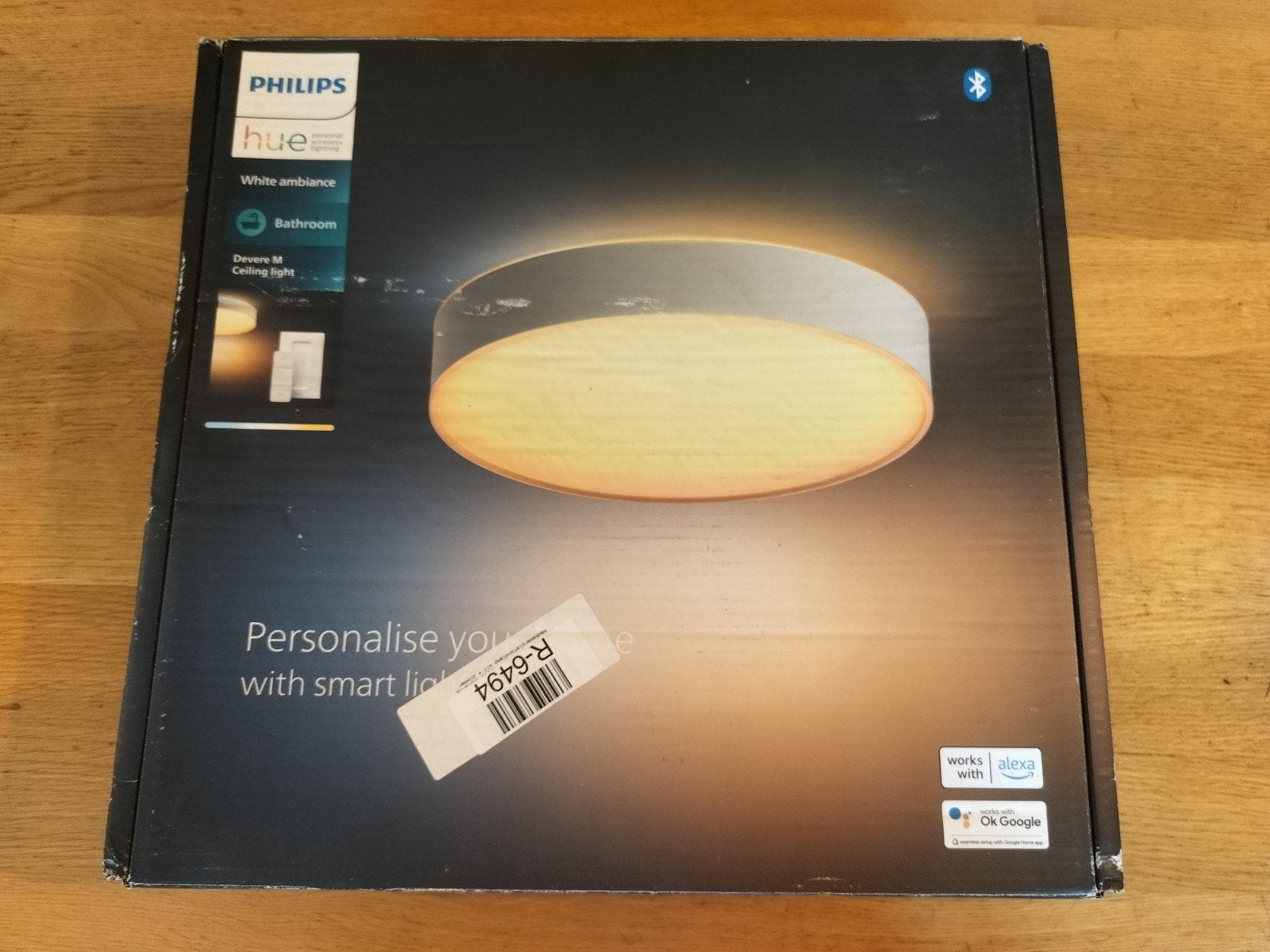 Philips Hue wit ambiance badkamer plafondlamp (nieuw), Huis en Inrichting, Lampen | Plafondlampen, Instelbare kleurtemperatuur
