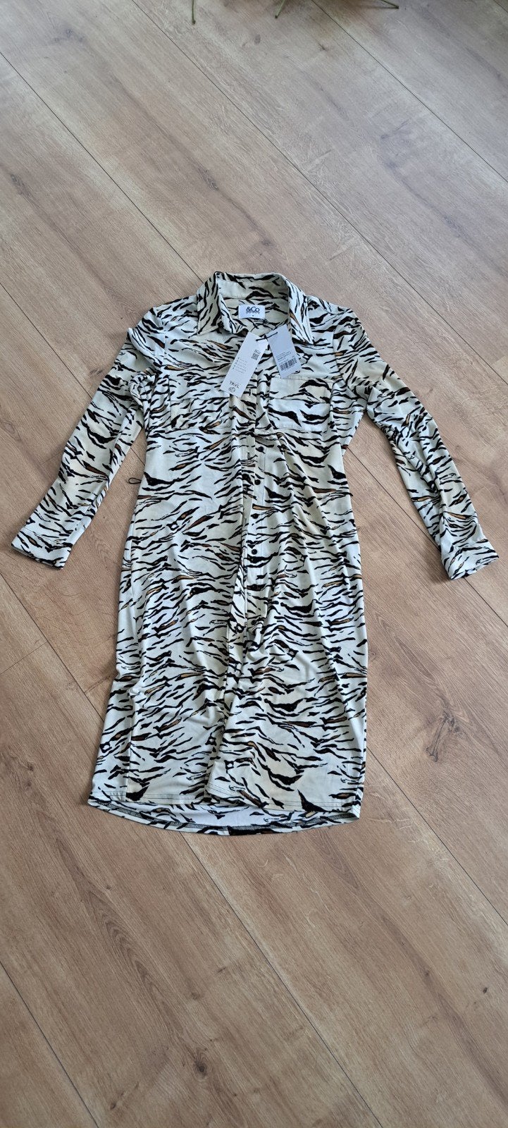 Nieuwe &Co Woman jurk met zebraprint - Maat M, Maat 38/40 (M), Meerkleurig, &Co Woman, Nieuw