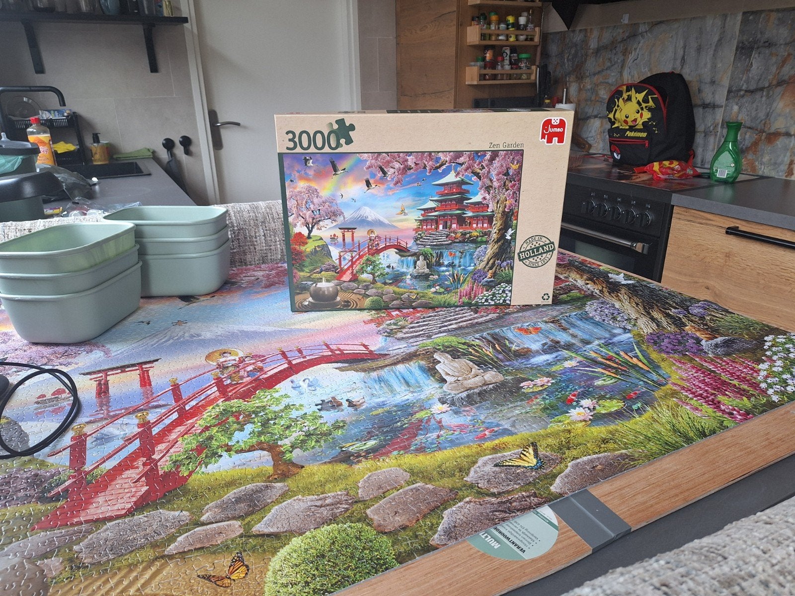 Jumbo  Zen Garden 3000 stukjes (4 ontbreken), Ophalen, Meer dan 1500 stukjes, Gebruikt, Legpuzzel