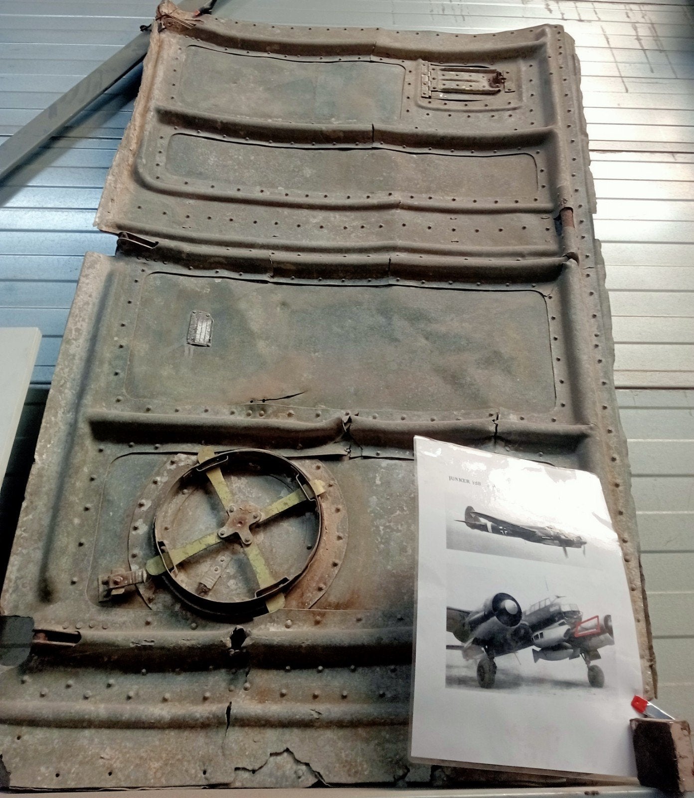 Motor gondel plaat deel Junkers J88 WW2 Luftwaffe, Ophalen, Luchtmacht, Duitsland, Overige typen
