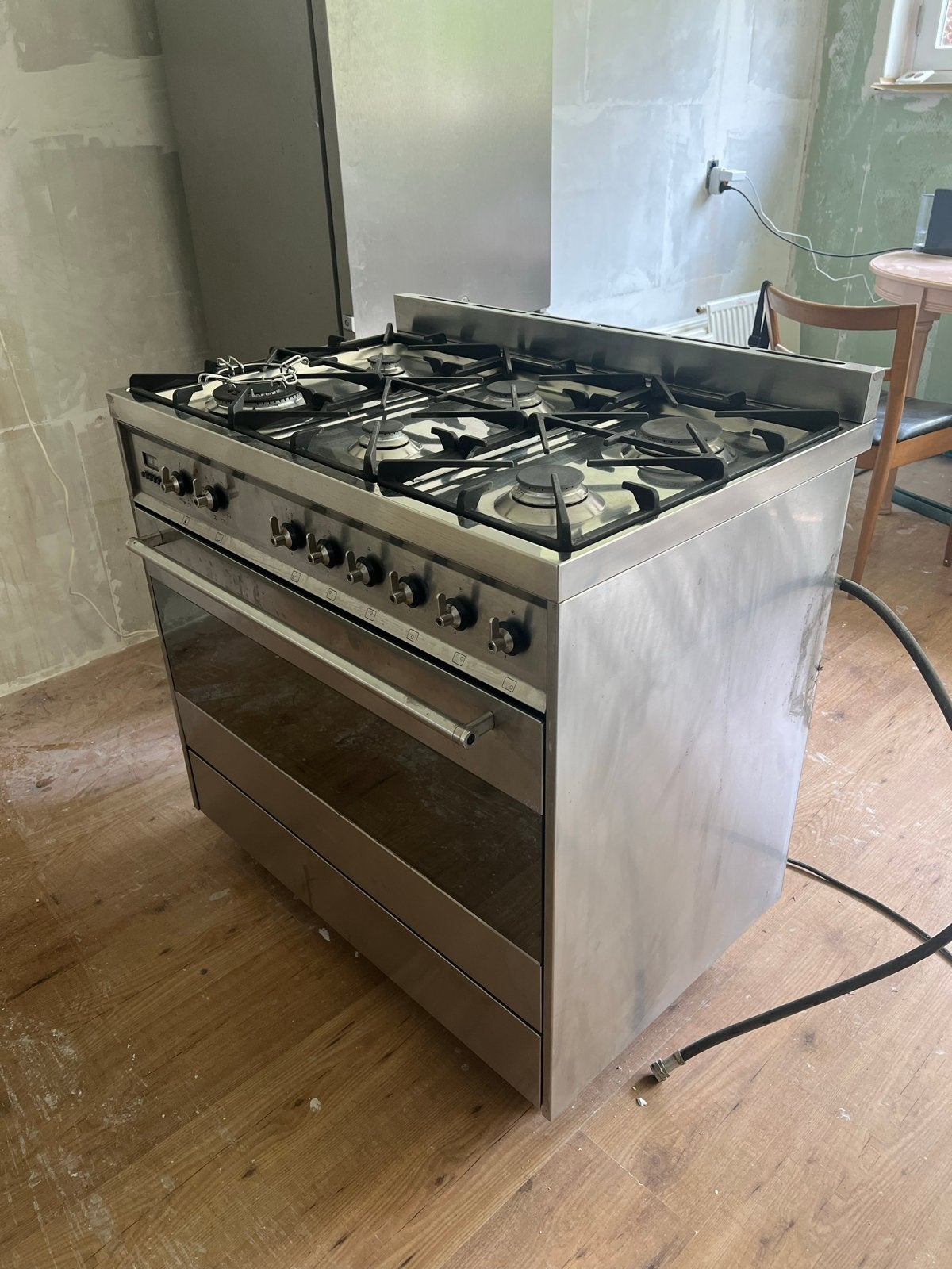 Gasfornuis 6 pitten - 90 cm, Witgoed en Apparatuur, Ophalen, Gebruikt, 60 cm of meer, Gas