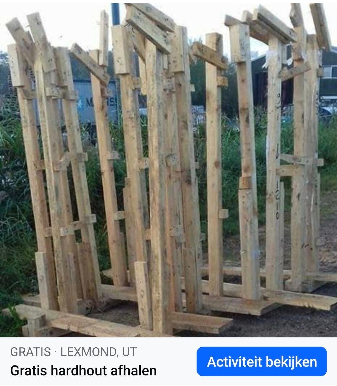 Gratis haardhout af te halen, Ophalen of Verzenden, Balk, Overige houtsoorten, 50 mm of meer