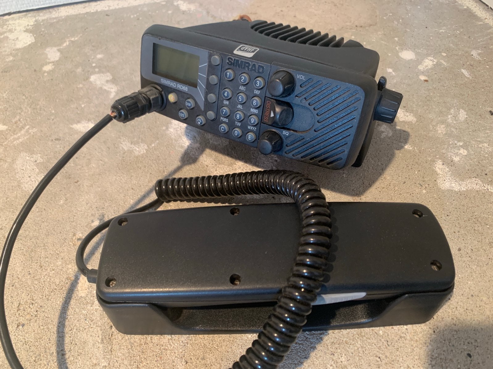 Simrad RD68 marifoon met hoorn., Ophalen of Verzenden, Gebruikt, Communicatie