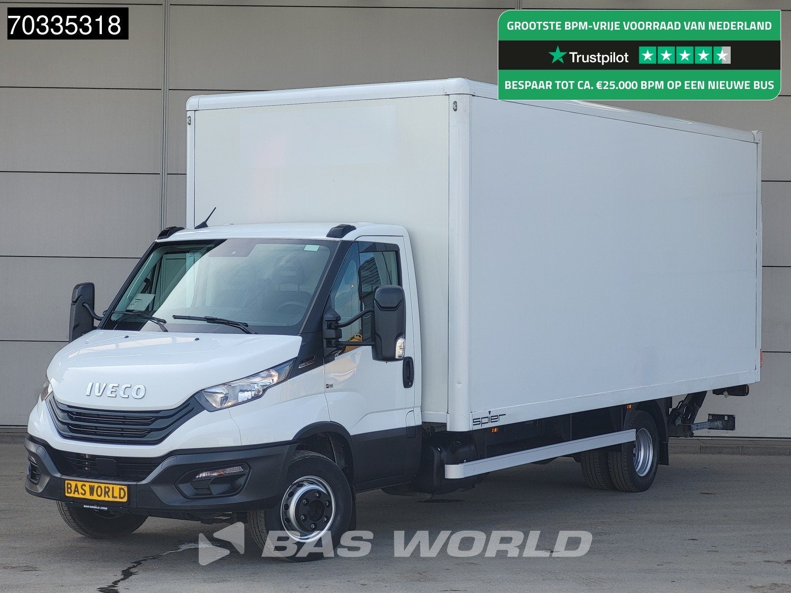 Iveco Daily 72C21 3.0L Automaat 1000KG Laadklep Luchtvering, Auto's, Automaat, Stof, Gebruikt, Euro 6