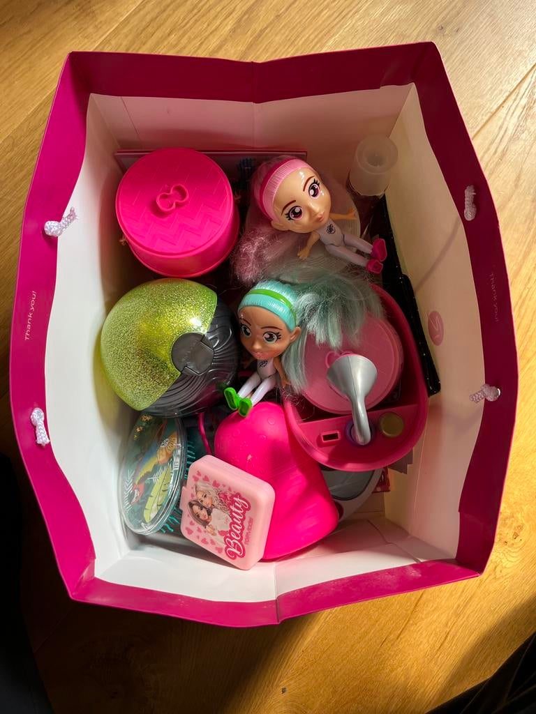 Tas vol girly speelgoed, Ophalen of Verzenden, Zo goed als nieuw, Jongen of Meisje
