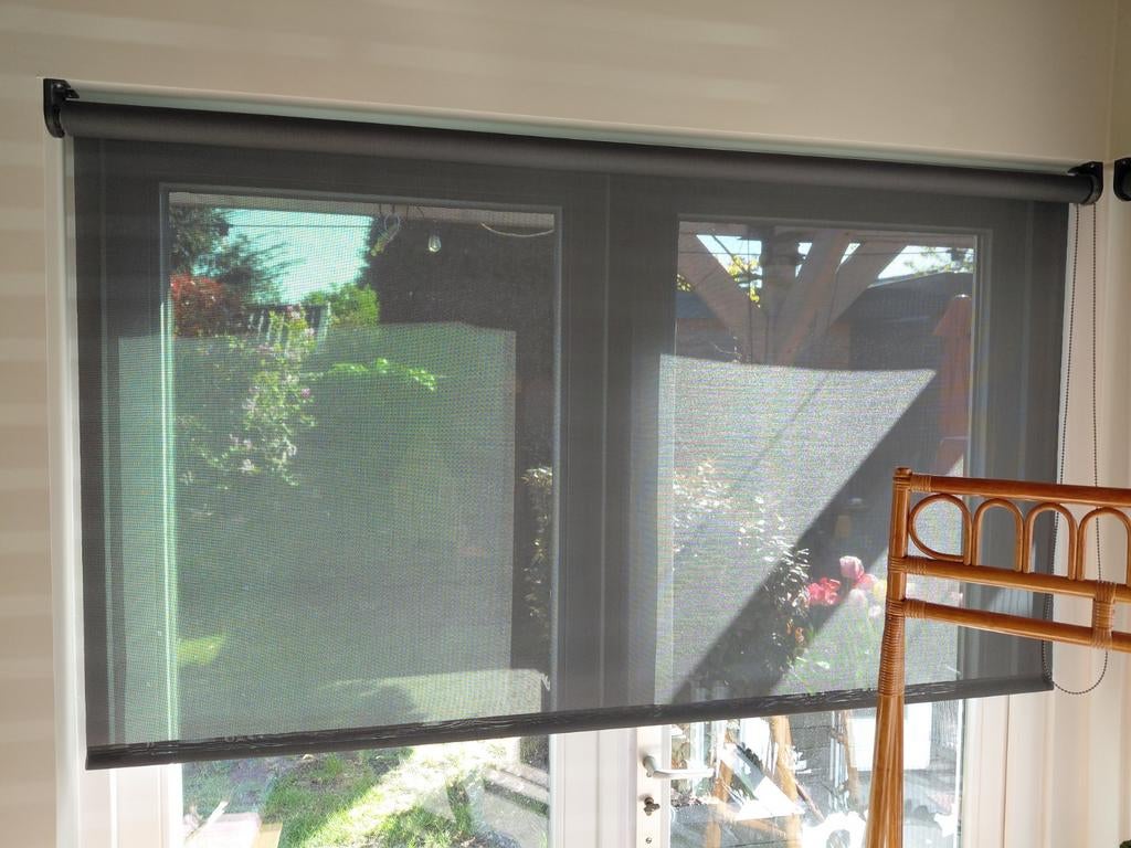 Nieuw rolgordijn Ilumio Leigrijs screen lichtdoorlatend, Ophalen, 150 tot 200 cm, Nieuw, Grijs