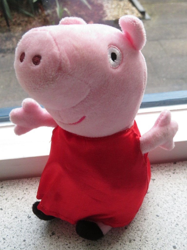 Peppa Pig merk Sambro uit 2022 meet ca 30 cm, Overige typen, Ophalen of Verzenden, Zo goed als nieuw, Wasbaar