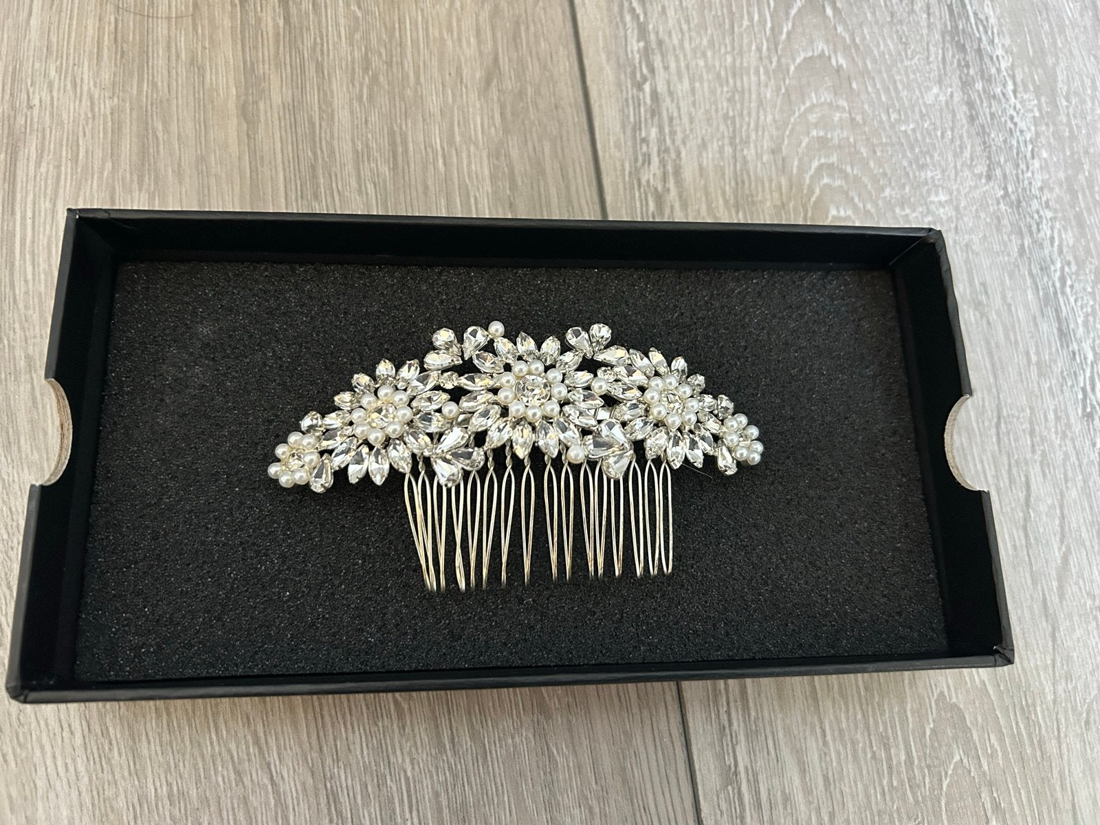 Abrazi Haarkam Bruidskapsel, Ophalen of Verzenden, Zo goed als nieuw, Zilver, Accessoires