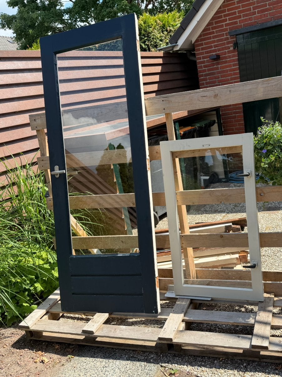 Deur en kozijn, Gebruikt, Overige typen, Hout, Ophalen