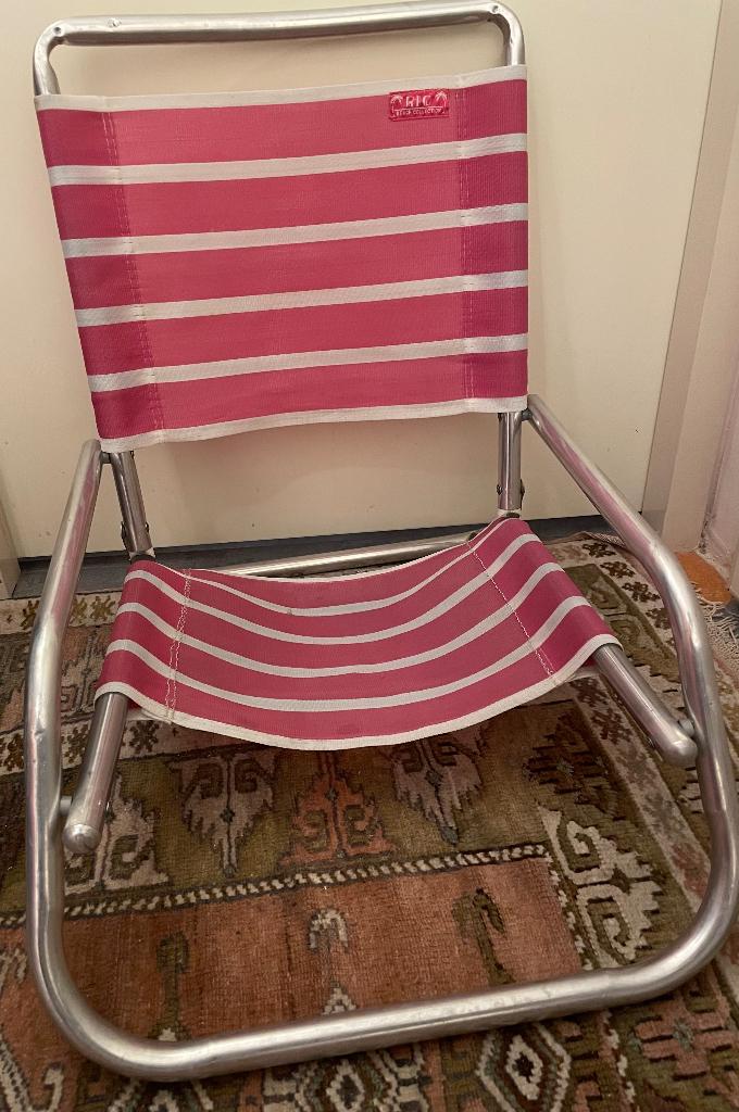 Chair beach 2 pieces RIO BEACH COLLECTION Pink & blue € 25, Tuin en Terras, Ophalen, Zo goed als nieuw, Overige materialen