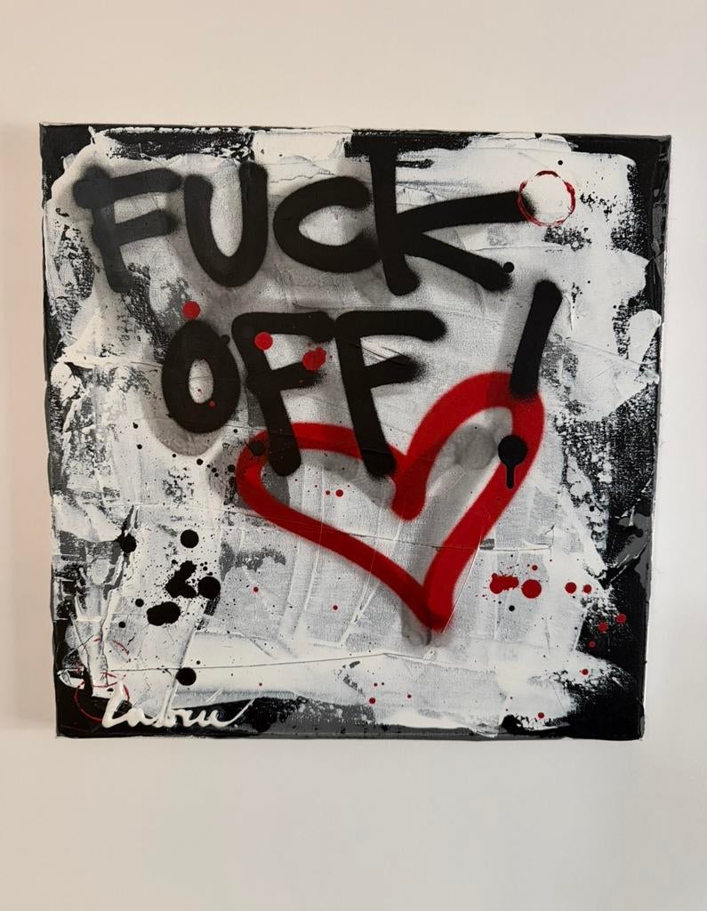 Labrie “fuck off ️” schikderij, Ophalen of Verzenden