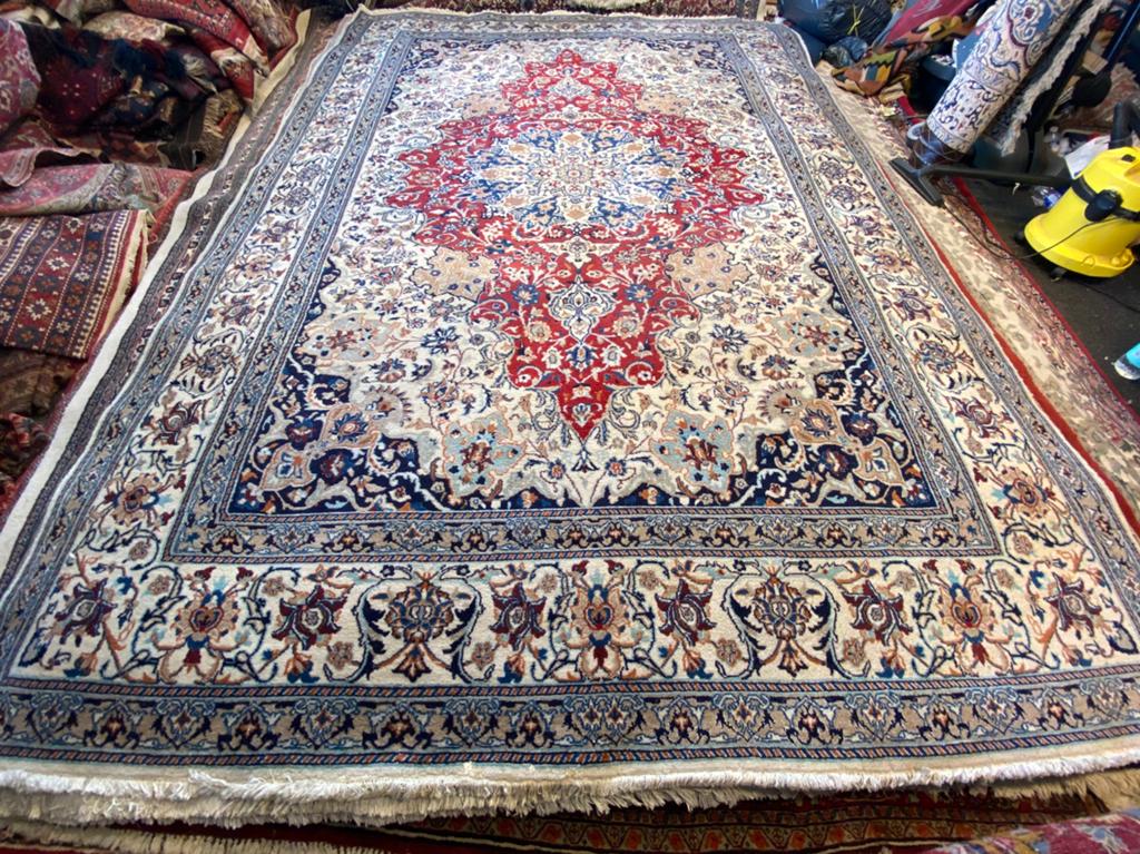 Mooi origineel handgeknoopt perzisch nain tapijt ,, ., 200 cm of meer, Ophalen of Verzenden, Zo goed als nieuw