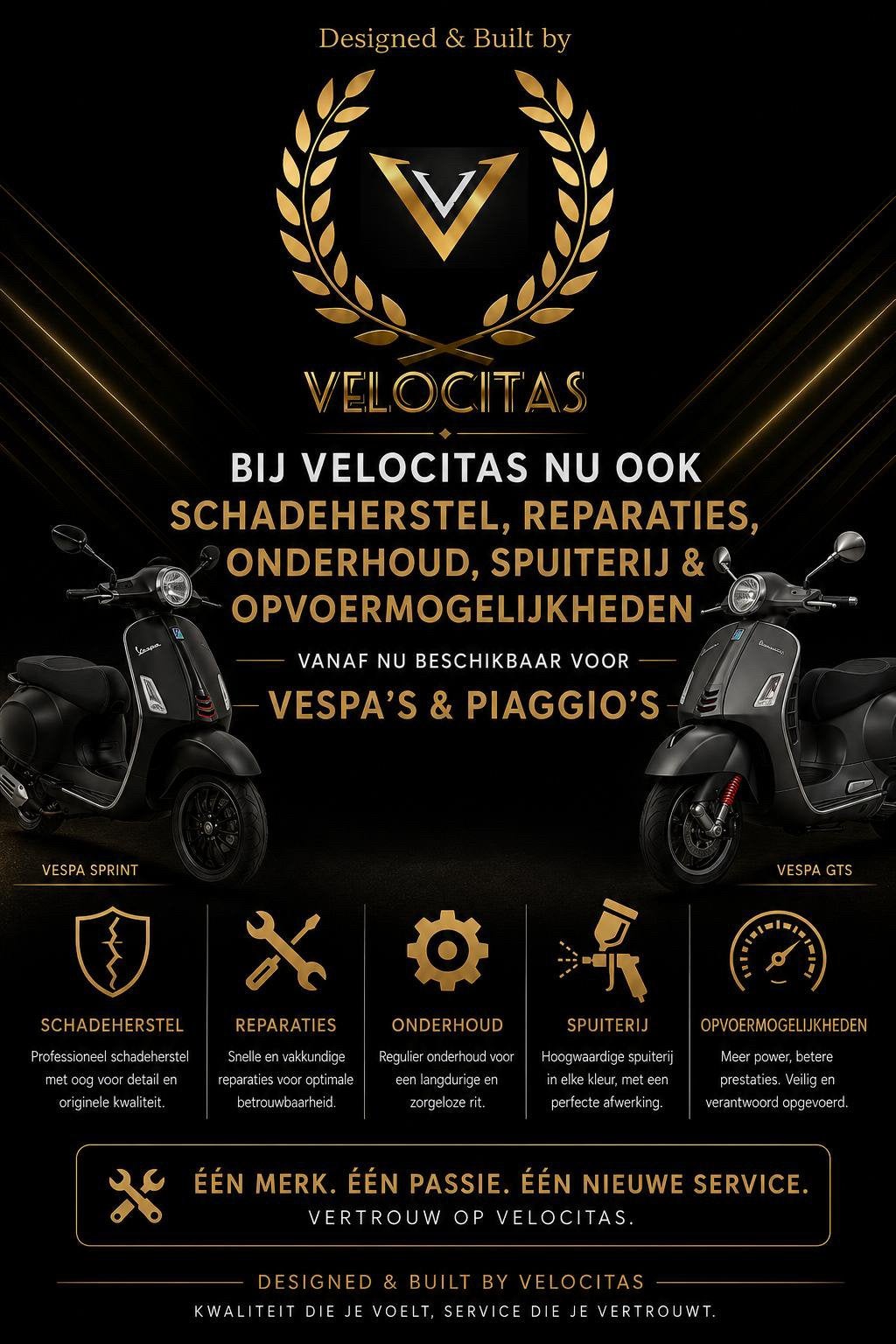 Vespa-piaggio onderhoud, schadeherstel, opvoeren, reparaties, Ophalen