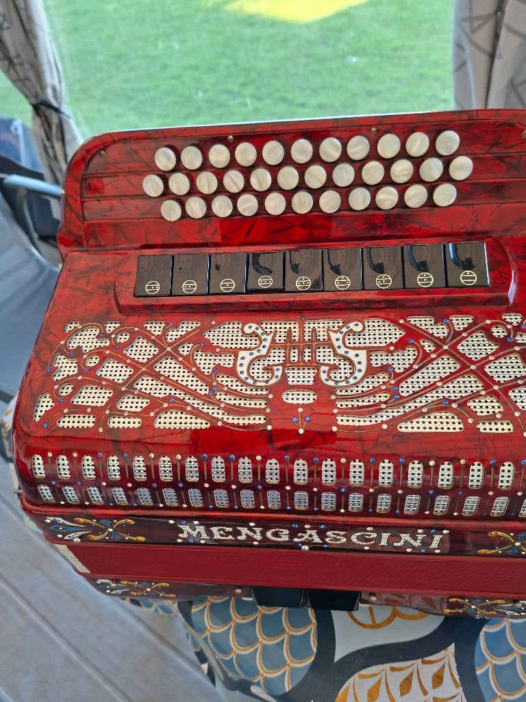 Accordeon, Gebruikt, Overige formaten, Met koffer, Knopaccordeon