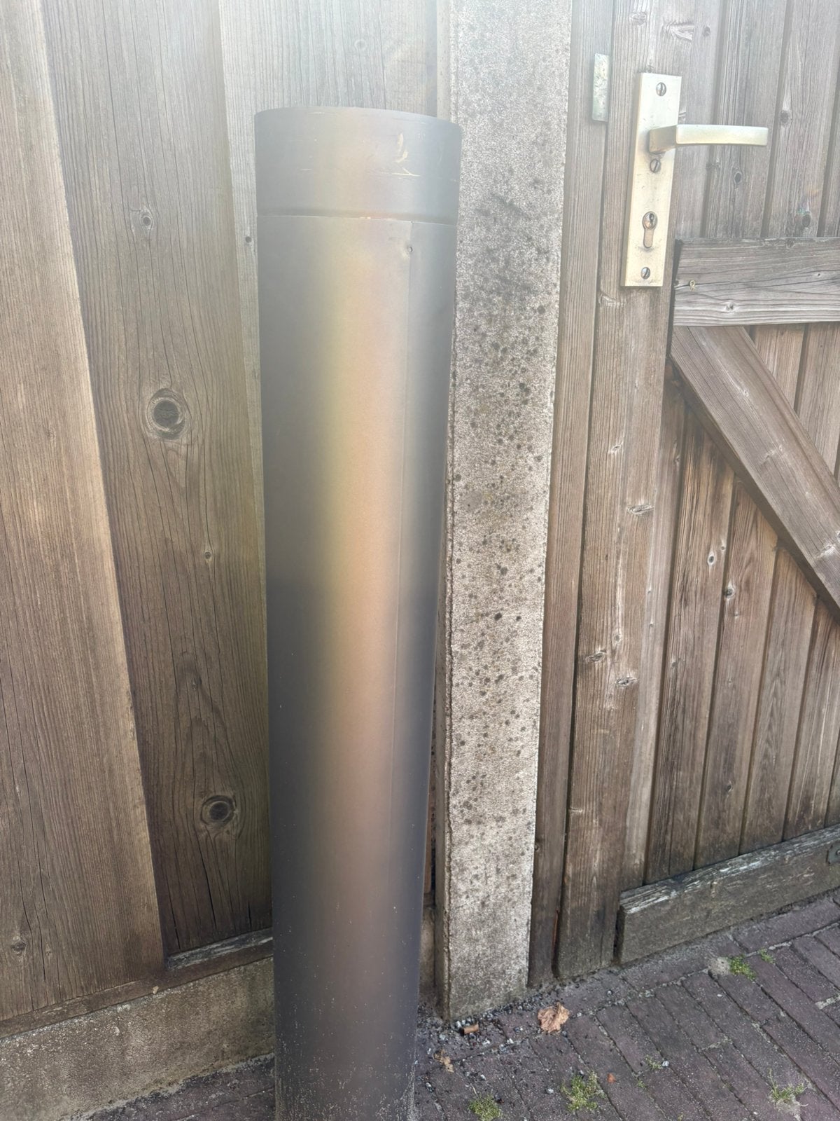 Paspijp kachel ongeveer 2 meter, Ophalen of Verzenden, Zo goed als nieuw, Rvs, Minder dan 2 meter