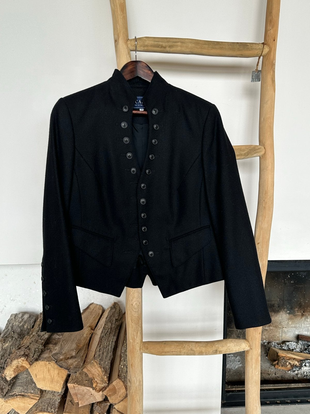 Scarva Jasje Wolmix Zwart Maat 38 met Knoopjes, Kleding | Dames, Maat 38/40 (M), Zwart, Ophalen of Verzenden, Zo goed als nieuw