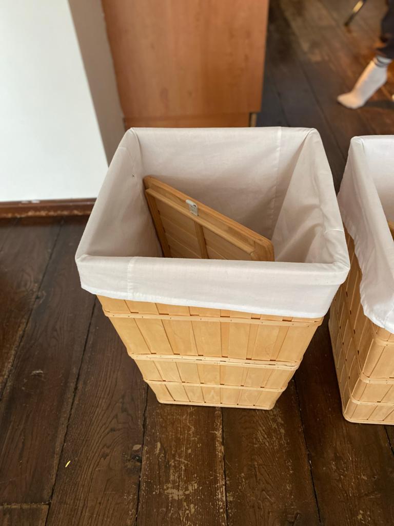 IKEA BRANKIS wasmand met deksel en uitneembare zak, Ophalen, Zo goed als nieuw