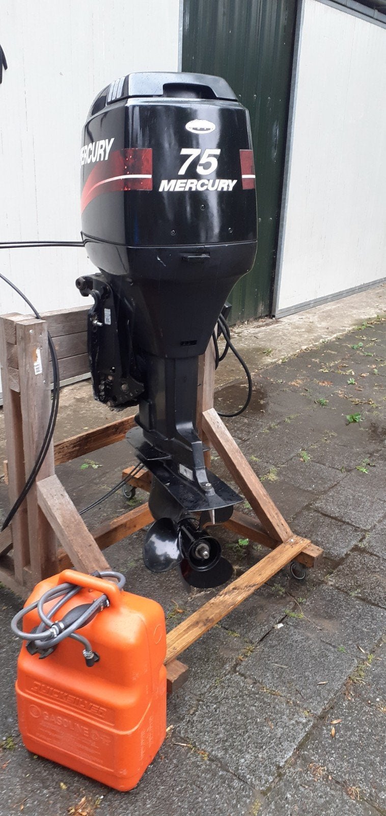 75 pk mercury met powertrim en afstands bediening, Watersport en Boten, Ophalen, Gebruikt, Met afstandsbediening, 30 pk of meer