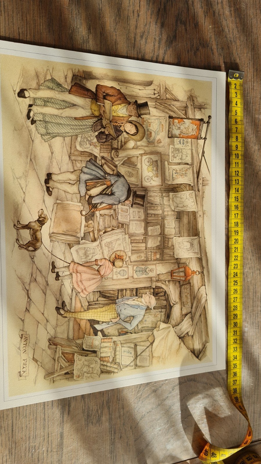Anton Pieck Print - De Boekhandel, Ophalen, Print, Print/reproductie