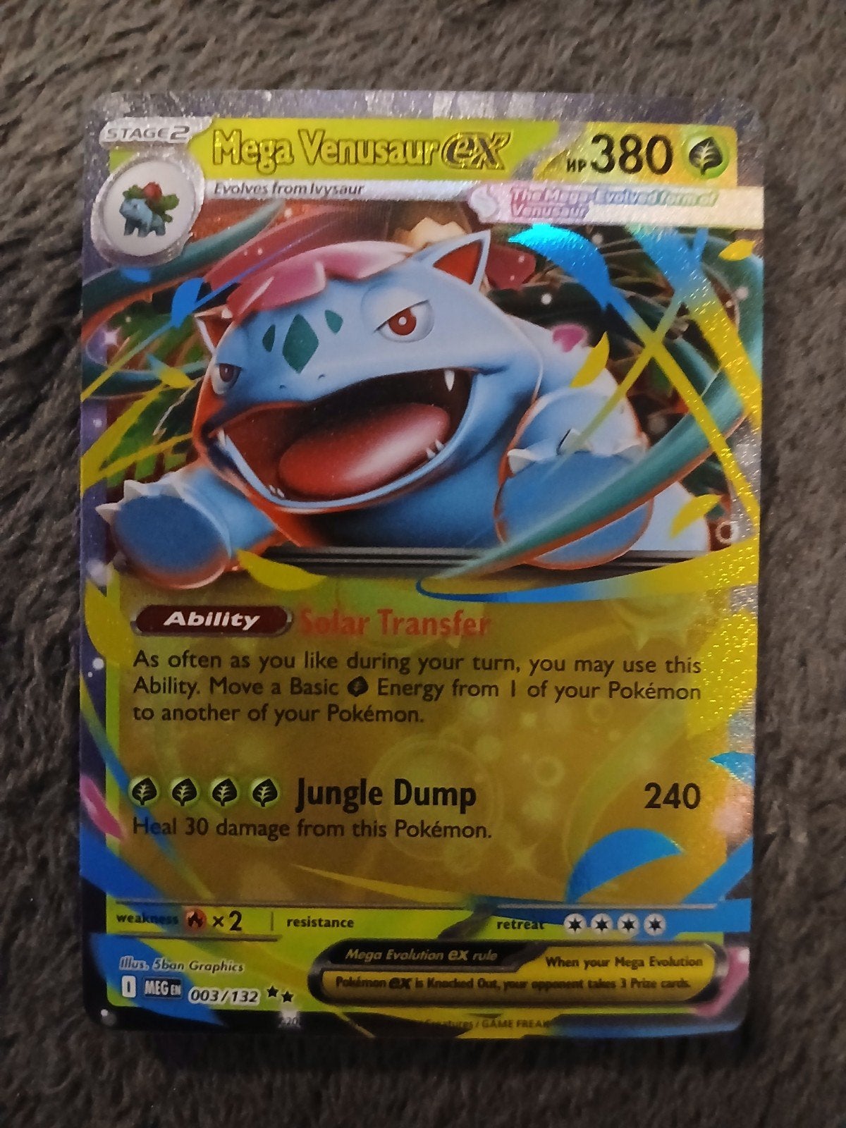 Mega Venusaur ex #3 Pokemon Mega Evolution NM, Ophalen of Verzenden, Zo goed als nieuw, Losse kaart