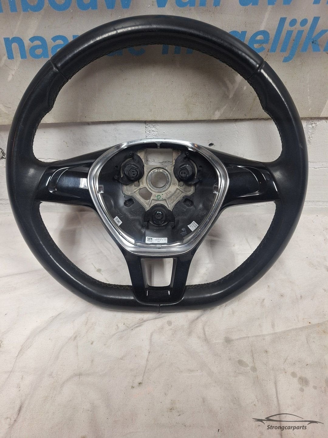 Stuurwiel stuur VW Polo 6C leder heb gebruikerssporen, Gebruikt, -, Volkswagen, -
