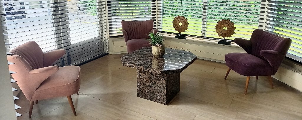 3 Stoelen met armleuning, Huis en Inrichting, Stoelen, Ophalen, Gebruikt, Overige kleuren, Drie
