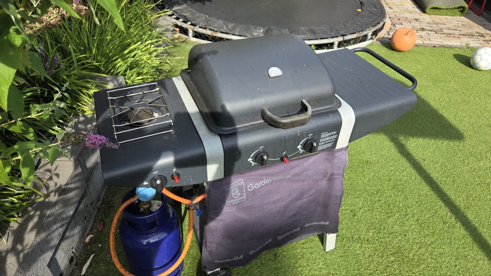 Gasbarbecue met volle gasfles, Ophalen, Gebruikt, Garden Grill